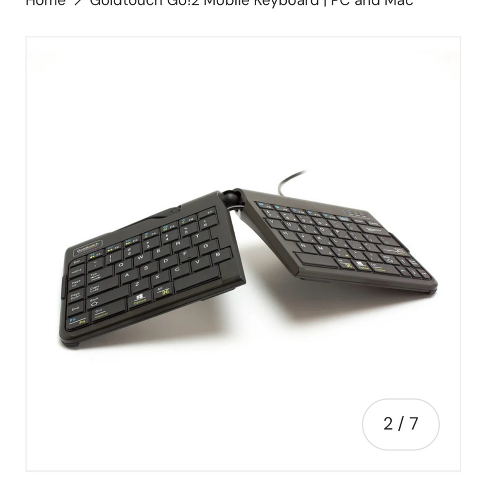 Goldtouch Go!2 Foldable Travel USB Keyboard (new, never used)
